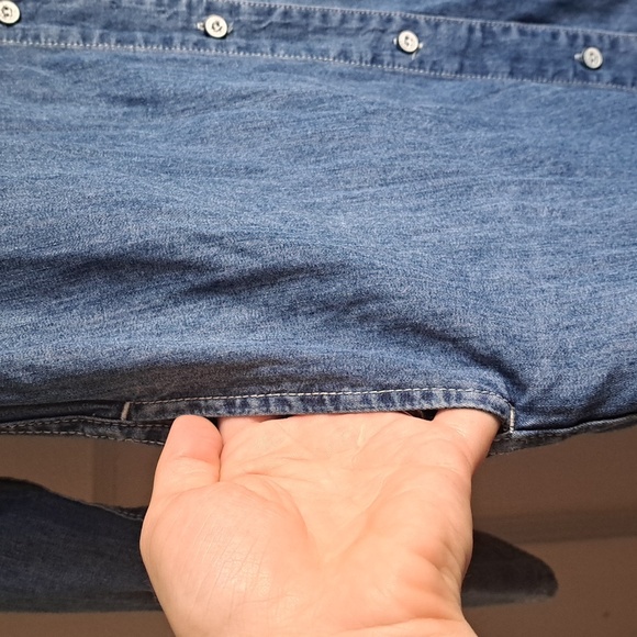 Size Small Rag & Bone Chambray Dress - Denim Shirtdress - Oversized Denim Shirt - Picture 9 of 10